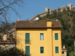 Hotel Due Mori with the Marostica's walls in the background
