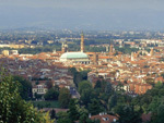 Vicenza. Panoramic view of the downtown from the Berici Hills