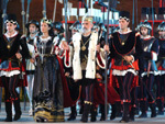 Partita a scacchi di Marostica. Ingresso del Re Nero e della Regina Nera con tutte le pedine del loro schieramento