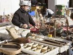 Eva from Sweeden -  a seller in the Marostica's antiquity market