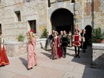 Nancy & Joseph from California - people in medieval clothes for the Chess Game